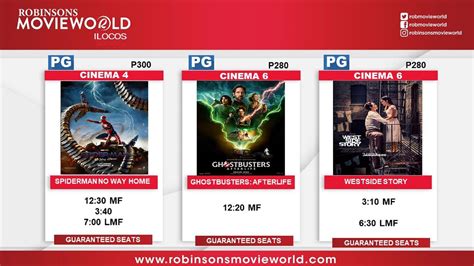 Robinsons Ilocos Movie Schedule 2022.